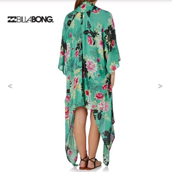 ISO!! Billabong Always A Dreamer Kimono in Jade - Picture 2 of 3